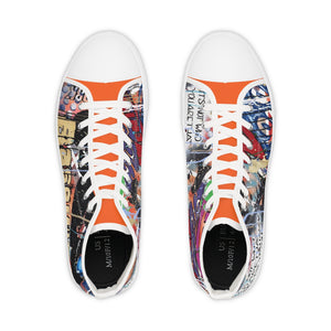 "Basquiat/Warhol Tribute" Men's High Top Sneakers