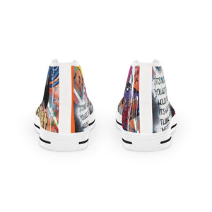 "Basquiat/Warhol Tribute" Men's High Top Sneakers